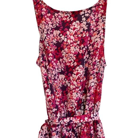 Express Pink floral Sleeveless Summer dress w/ tie belt - XS - Picture 11 of 13